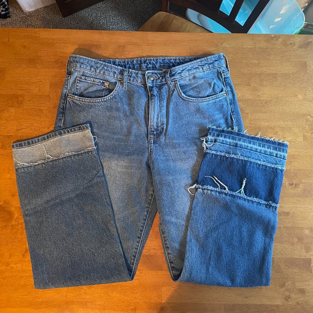 Size 33 H&M straight cropped high waist jeans